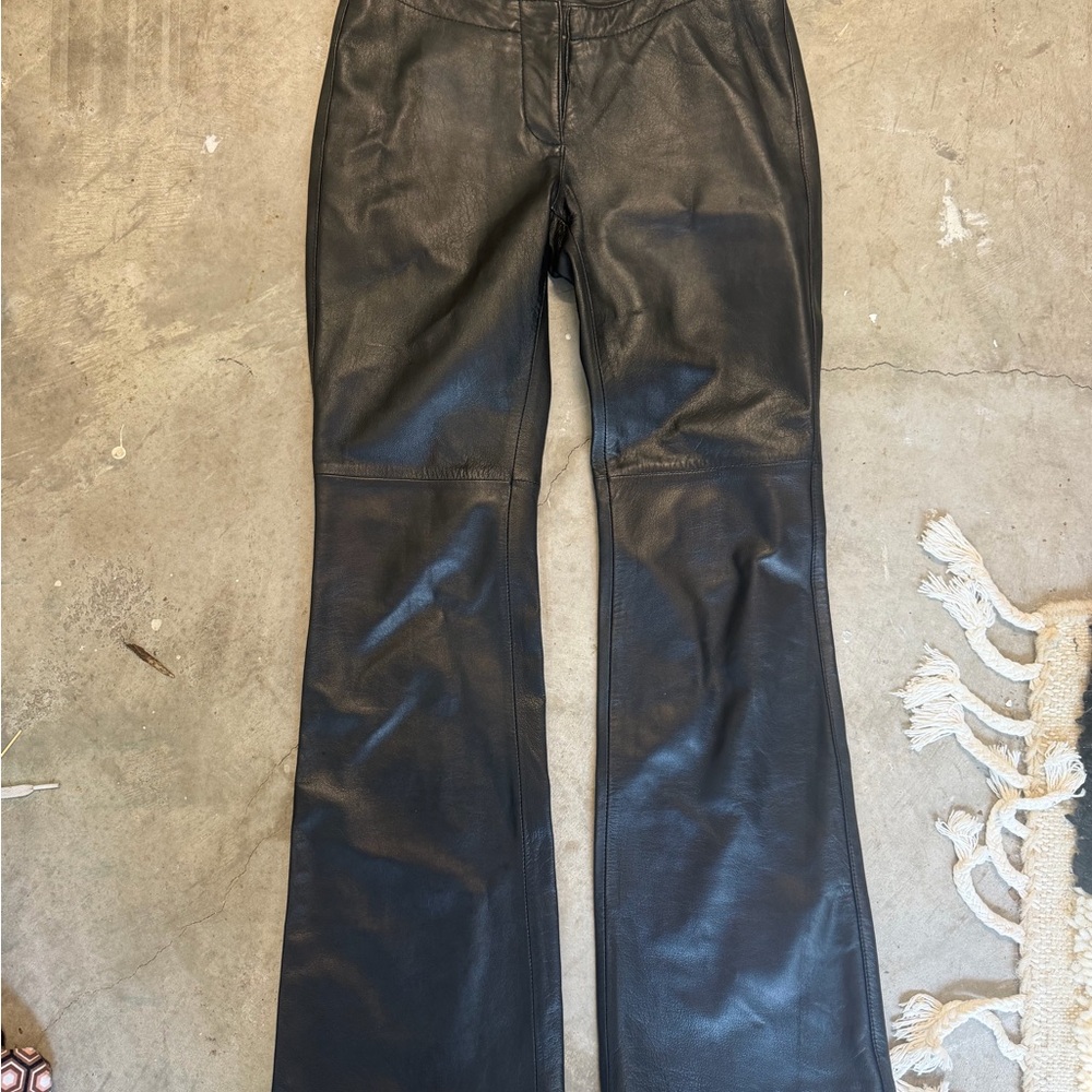 Arden B Black real Leather Pants